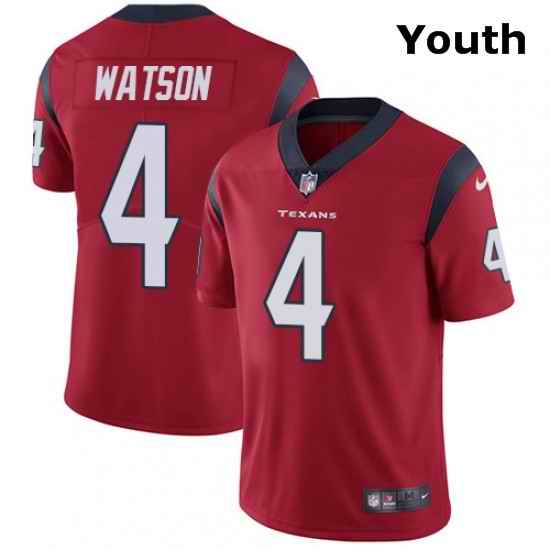 Youth Nike Houston Texans 4 Deshaun Watson Elite Red Alternate NFL Jersey